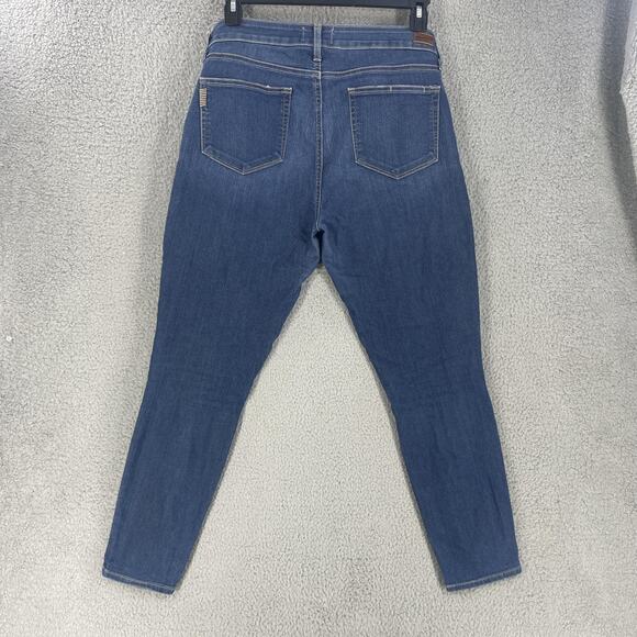 Paige Verdugo Ankle Jeans Womens 32 Blue Distressed Stretch Skinny Denim Pants - Picture 7 of 13